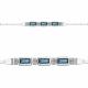 Серебряный браслет AQUAMARINE А7443493А с фианитом и Лондон топазом