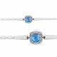 Серебряный браслет AQUAMARINE А7443692А с топазом и фианитом