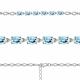 Серебряный браслет AQUAMARINE А7446802 с топазом