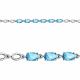 Серебряный браслет AQUAMARINE А7446805 с топазом