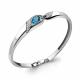Серебряный браслет AQUAMARINE А7449705А с топазом и фианитом