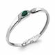 Серебряный браслет AQUAMARINE А7449709А с фианитом и агатом