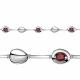 Серебряный браслет AQUAMARINE А7450003 с гранатом