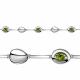 Серебряный браслет AQUAMARINE А7450007 с хризолитом