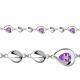 Серебряный браслет AQUAMARINE А7450104А с фианитом и аметистом