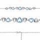 Серебряный браслет AQUAMARINE А7462505 с топазом