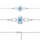 Серебряный браслет AQUAMARINE А7473392 с топазом