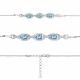 Серебряный браслет AQUAMARINE А7477805А с топазом и фианитом