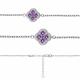 Серебряный браслет AQUAMARINE А7485204А с фианитом и аметистом
