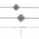 Серебряный браслет AQUAMARINE А7485208А с фианитом и Лондон топазом