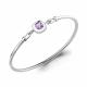 Серебряный браслет AQUAMARINE А7486204 с аметистом
