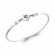 Серебряный браслет AQUAMARINE А7486304 с аметистом