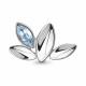 Серебряная брошь AQUAMARINE А7734502 с топазом