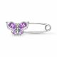Серебряная булавка AQUAMARINE А7748704 с аметистом