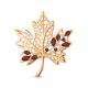 Брошь из золочёного серебра AQUAMARINE А7751203А-п с фианитом и гранатом