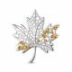 Серебряная брошь AQUAMARINE А7751206А с фианитом и цитрином