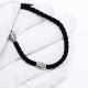 Текстильный шнурок-колье с декоративным элементом из серебра Иордань Б-Ц-143