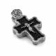 Подвеска-крест из черненого серебра с Полимер Иордань БМ-КРП-432