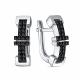 Серьги из белого золота BERGER Бб120098ч с фианитом