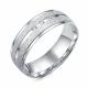 Серебряное обручальное кольцо 7 мм BERGER с фианитом Бс090035/1