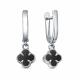 Серебряные серьги BERGER Бс120420-1 с ониксом