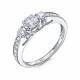 Кольцо из белого золота RoseGrace ВБр-5-7517-103-1Б с алмазом огранённым синт