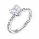 Кольцо из белого золота RoseGrace ВБр-5-7533-103-1Б с бриллиантом выращенным