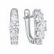 Серьги из белого золота RoseGrace ВБр-5-9424-103-2Б с бриллиантом выращенным