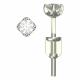 Серьги из белого золота RoseGrace ВБр-8-7923-103Б с бриллиантом выращенным