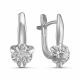 Серебряные серьги GRIGORIEV Г02-10-5414(с) с бриллиантом