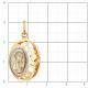 Золотая подвеска-иконка Казанская Божья Матерь Atoll с фианитом ЗС3204