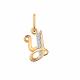 Золотая подвеска-буква У Atoll с фианитом ЗС5782