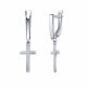 Серьги-кресты из белого золота Atoll ЗСб20621