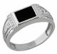 Серебряное кольцо Высоковы 585 К-476 с фианитом и ониксом
