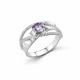 Серебряное кольцо Дар К-5071рс1616500 с фианитом и муассанитом