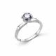 Серебряное кольцо Дар К-5087рс1616500 с фианитом и муассанитом