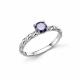 Серебряное кольцо Дар К-5139рс1616300 с фианитом и муассанитом