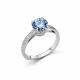 Серебряное кольцо Дар К-5140рс1616400 с фианитом и муассанитом