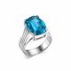 Серебряное кольцо Дар К-5147рс314/1 с ситаллом и Параиба