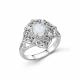 Серебряное кольцо Дар К-5274рс43616128 с муассанитом