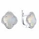 Серебряные серьги ЮЗ Корона КС-С5996V563 с фианитом и перламутром