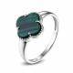 Серебряное кольцо ЮЗ Корона КС-к4209V43 с малахитом