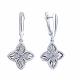 Серебряные серьги ЮЗ Корона КС-с5775-1 с фианитом