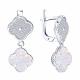 Серебряные серьги ЮЗ Корона КС-с6044V563 с фианитом и перламутром