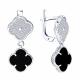 Серебряные серьги ЮЗ Корона КС-с6044V79 с фианитом и ониксом