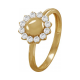 Золотое кольцо Красносельский ювелир Кд3768 с фианитом