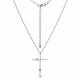 Серебряное колье-крест Дар с муассанитом Кц-2500рс16139