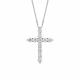 Серебряное колье-крест Дар с муассанитом Кц-2506рс16128