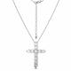 Серебряное колье-крест Дар с муассанитом Кц-2507рс16128
