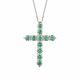 Серебряное колье-крест Дар с муассанитом Кц-2507рс16139